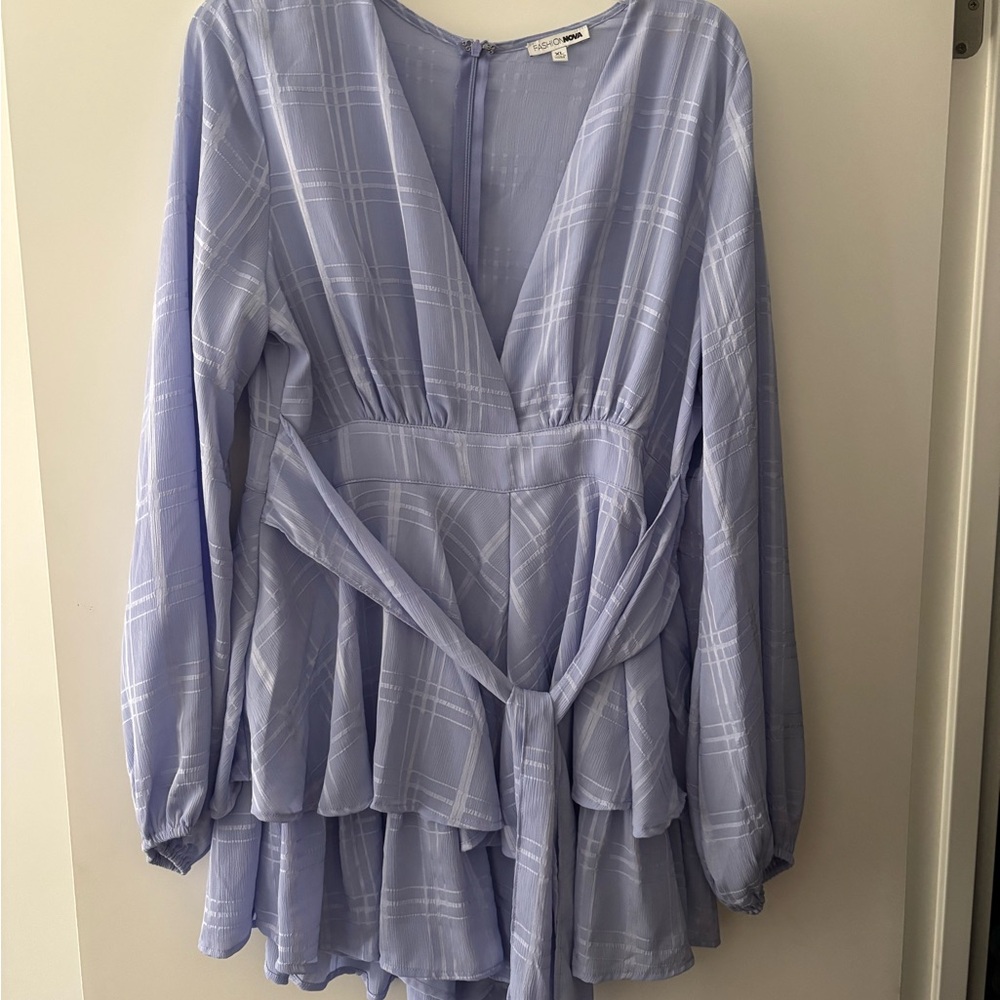 Fashion Nova Blue Romper - Picture 2 of 4